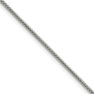 2mm Stainless Steel Round Bismark Mesh Chain Necklace, 18 Inch